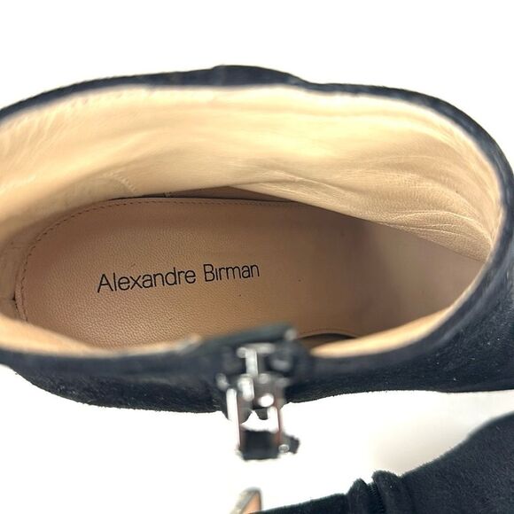 Alexandre Birman Black Suede Python Heels Ankle Booties size EUR 35 US 5 - Picture 12 of 15